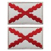 2 PCS AliPlus Spain Burgundy Cross Flag Patches Embroidered Patches