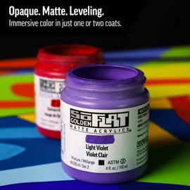 SoFlat Matte Acrylics by GOLDEN, Medium Orange, 2 fl. oz. Jar, Professional Acrylic Paint, Semi-Opaque