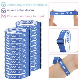 18PCS WWJD Christian Bracelet Pack for Women Men, Jesus Gifts Bracelets Bulk, WWJD Bracelets - What Would Jesus Do Bracelet, 18 Royal Blue