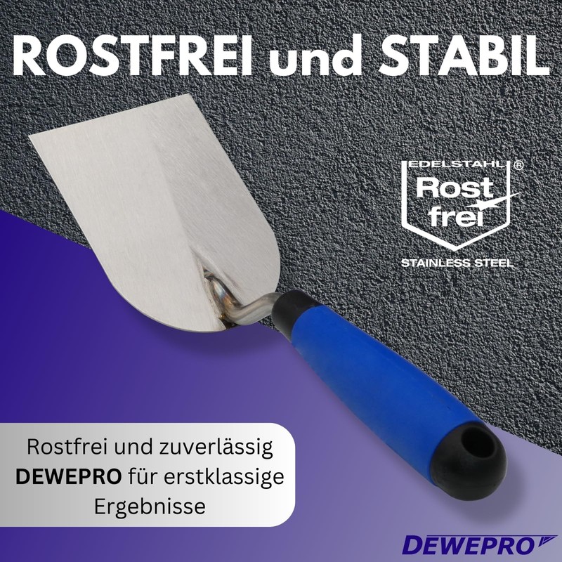 DEWEPRO Plaster Spatula 80 mm - Professional Spatula with Stainless