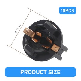 T10 194 Car Dash Instrument LED Light Bulbs Base,Twist Lock Socket for License Plate Reading Light, Plug and Play Connection Fastening Bulb Accessories, Universal for Cars (Black)