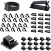 Lumbor37 Clips Organizador de Cables Autoadhesivo, 50 Piezas Clips Adhesivos