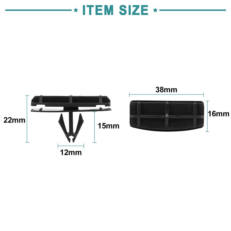 ACROPIX Plastic Jeep Rivet Clip Fasteners for Wrangler JK Black