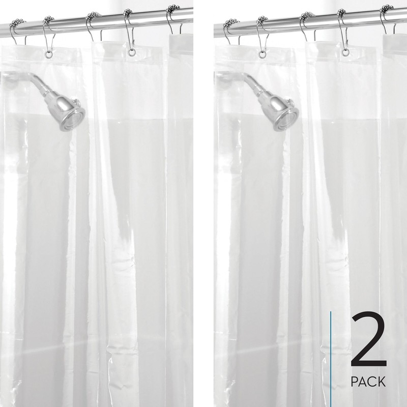 iDesign Waterproof Shower Curtain 12 Metal Grommets-72 x 72"-Set of