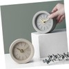 ORFOFE 1pc Industrial Style Mute Clock Light Grey Desktop Clock