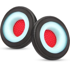 Replacement Ear Pads, Compatible with Plantronics Voyager Focus UC, Voyager Focus 2 UC,Soft Protein Leather Combined with high-Density Memory Foam, ACCIUK Replacement Ear pad (Black and red)