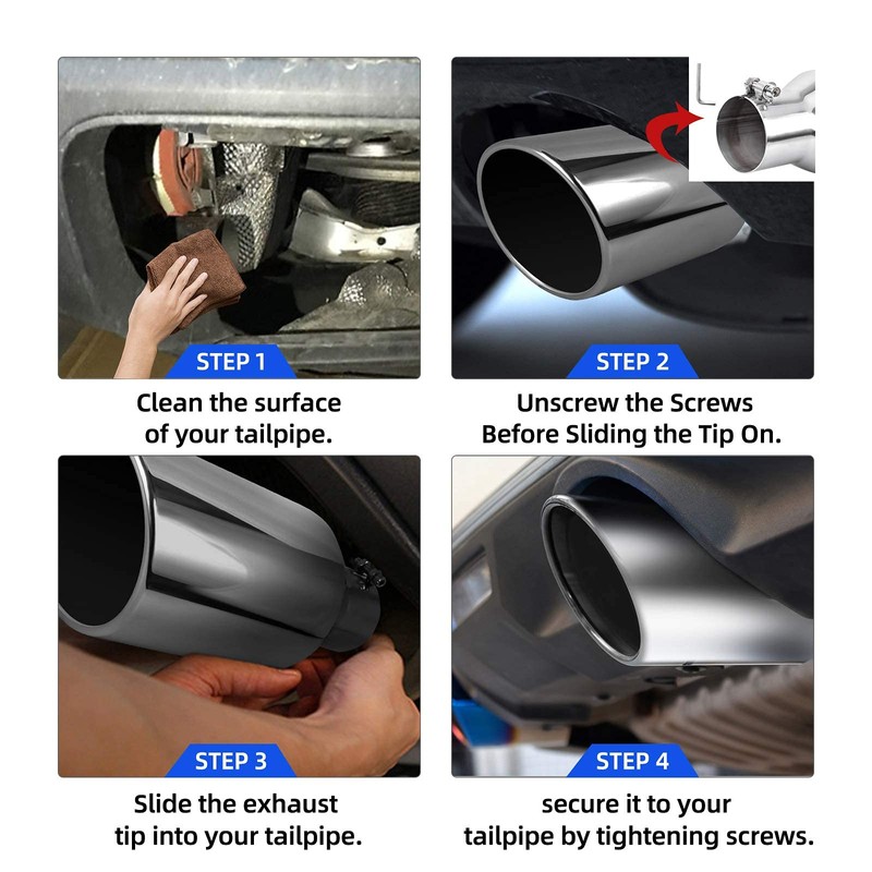 AUTOSAVER88 3 Inch Inlet Exhaust Tip, 3" Inlet 6" Outlet