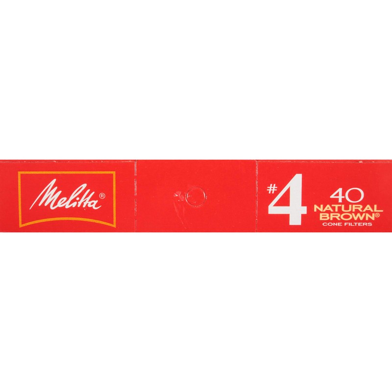 Melitta #4 Cone Coffee Filters, Unbleached Natural Brown, 40 Count