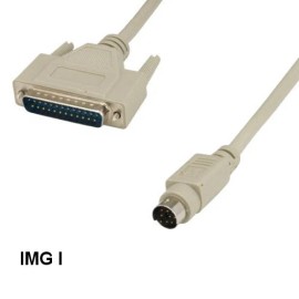 Kentek 6' Mini DIN 8 Pin Male to DB25 Male for Mac to Imagewriter I Printer Cord