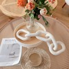 HMASYO White Wood Chain Link Decor, 5-Link Wooden Decorative Chain