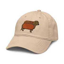 Weiner Dog Wearing a Weiner Dog Adjustable Baseball Hat