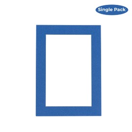 CountryArtHouse Royal Blue Acid Free 12x18 Picture Frame Mats with White Core Bevel Cut for 11x14 Pictures - Fits 12x18 Frame - One Mat - with Bag & Backing
