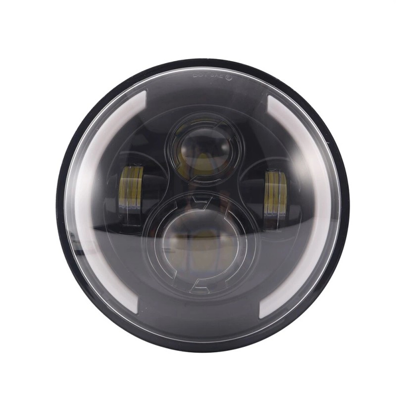 realtop3 7" Motorcycle Projector LED Headlight Driving Light DRL Hi-lo