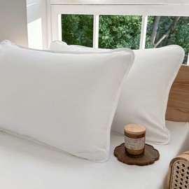 Mite Cover Pillow 40 x 80 cm Set of 2, Allergy Sufferers Pillow Case, Pillow Cover Against Dust Mites, Allergy Bed Linen Set, Anti Mite, 40 x 80 cm Pillow