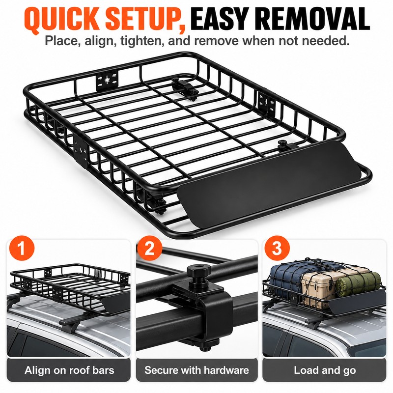 Roof Rack Cargo Basket for SUVs & Trucks – 200