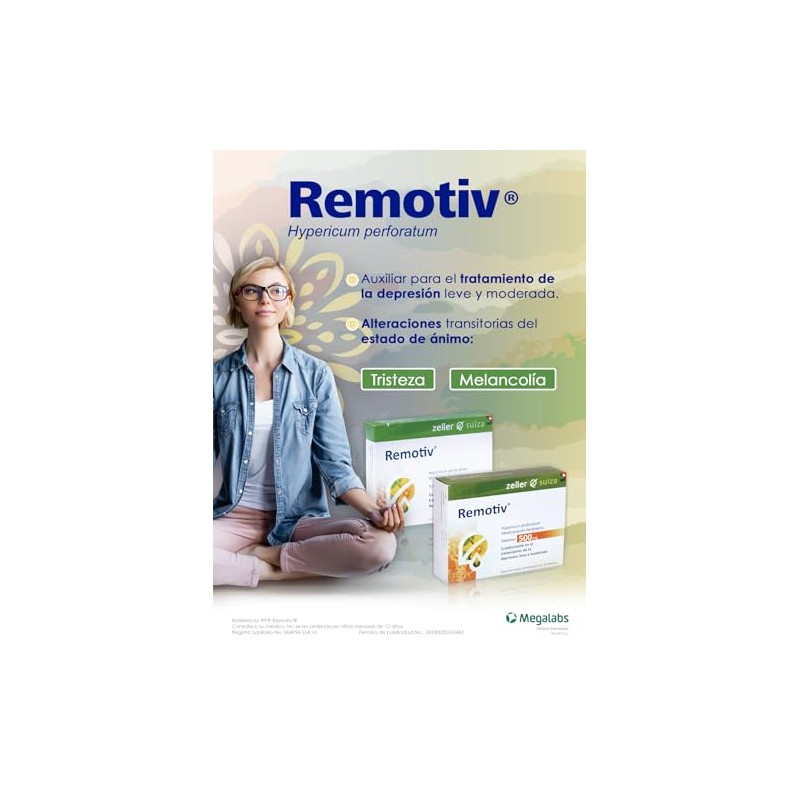 Remotiv Tabletas | Tratamiento de Depresión Leve y Moderada |