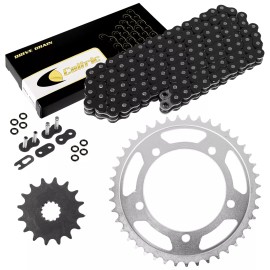 Caltric Black O-Ring Drive Chain & Sprockets Kit for Suzuki GSX-R600 GSXR600 2006-2010