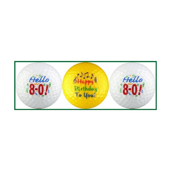 EnjoyLife Inc Hello! Eighty Birthday Golf Ball Gift Set