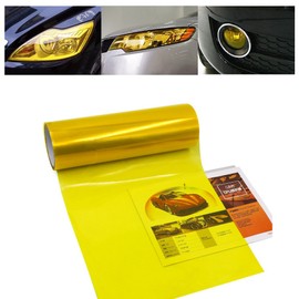 1797 Headlight Film Tail Lamp Film Car Wrapping Film Eyeline Film 11.8 x 47.2 inches (30 x 120 cm) Automobile Motorcycle Headlight Fog Light Tail Lamp Applicable Sticker Vinyl Sticker Clear Yellow Yellow