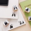 Cute Panda, Animal, Stylish, Stamp, Wooden Rubber Stamp Set, Funny