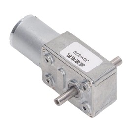 DC 12V Gear Motor, Worm Gear Motor with 12 mm Double Shaft, Self-Locking Reversible Worm Speed Reduction with High Torsion, for Remote Controlled (18RPM)