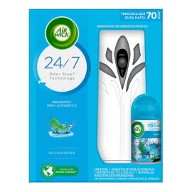 Aromatizante Automático Air Wick Freshmatic Aquamarina Aparato y Repuesto 250ml
