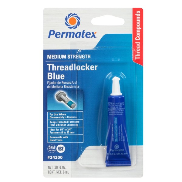 Permatex 24200 Threadlocker (Medium Strength) (Blue) (6ml Tube)