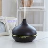ecoGecko Dark Wood Grain Look Essential Oil Diffuser, Ultrasonic Diffusing