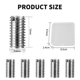 DEFIYEAR 20 PCS Threaded Inserts for Wood Kit - M8 to M6 Thread Reducer Male Female Reducing Nut Repair Tool, Self-Tapping Stainless Steel Metal Insert Nuts Set for Furniture DIY Repair(M6*1.0/M8*1.2)