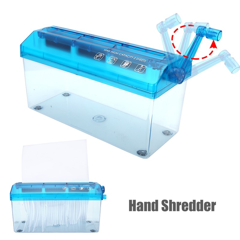Hand Shredder MINI Desktop Manual A4 Office Supplies Protection Confidential