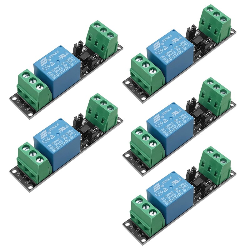 Hoembpn 5 Pcs 3V Relay Module Power Switching Board 1