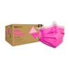 BeeSure Vibe Face Masks, Glamorous Pink (Pack of 50)