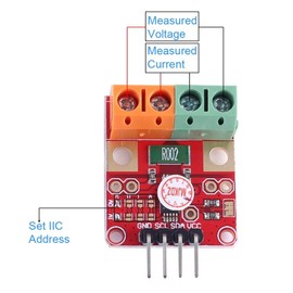 Current Sensor Module 0-36V 20A Voltage Current Monitoring Power Current Moudle INA226 for Industrial Electronic Equipment