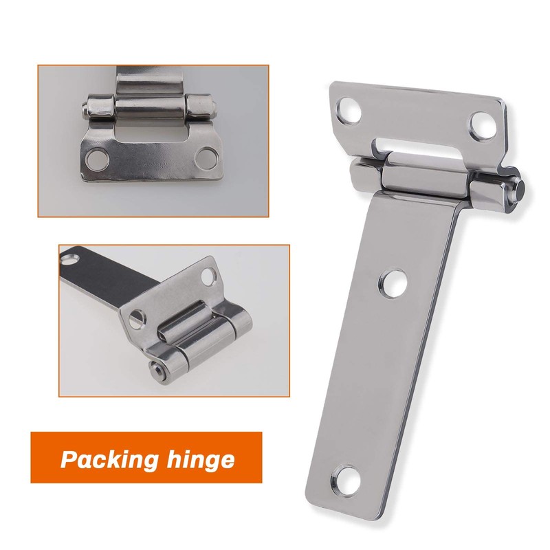 Micro Traders 2Pcs T Type Container Hinges High Polished Solid