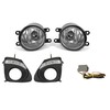 HECASA Front Fog Light W/Bezel Compatible with 2011-2013 Toyota Corolla