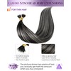 LaaVoo Nano Hair Extensions Human Hair Black Nano Bead Hair