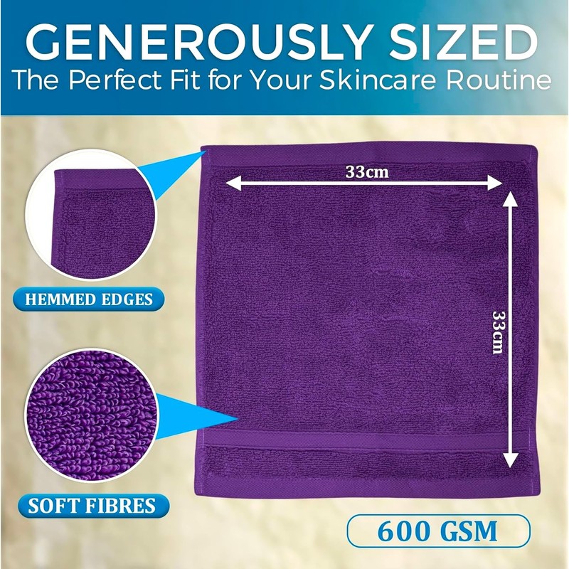 Towelogy® Luxury Flannel Face Cloth | Ultra Soft 100% Cotton
