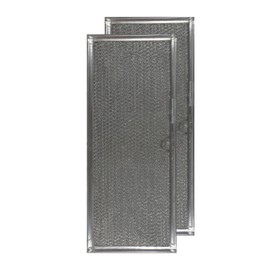 HASMX AFF172-M2 Aluminum Mesh Microwave Oven Grease Filter Fits for Whirlpool WP71002111 Aluminum Mesh Grease Microwave Oven Range Hood Filters, 6-3/8" X 15-5/8" X 3/32", 2-Pack