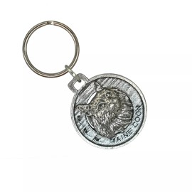 Maine Coon Cat Keychain, C005KC, 1 1/2 Inch, Kitty, Cats, Pets, Feline, Gift