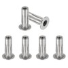 PATIKIL 6 Pcs Multi-Grip Rivet Nuts, M6 Pre-Bulbed Shank Flat