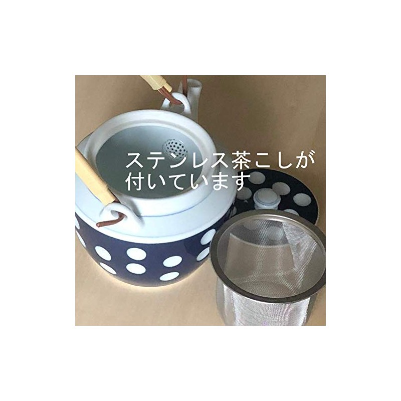 Polka Dot No. 6 Earthenware Bottle with Stainless Steel Tea