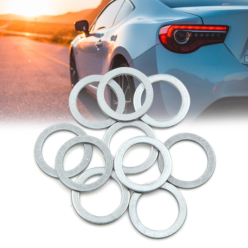 X AUTOHAUX 10pcs Oil Crush Washers Drain Plug Gaskets 20mm