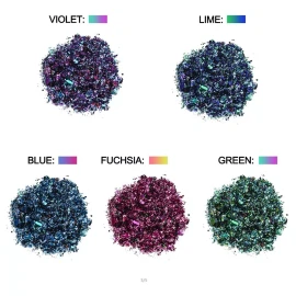 Let's Resin Chameleon Flakes 5 Colores Polvo Pigmento Resina