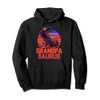 Grandpasaurus T-Rex Shirt Grandpa Saurus Retro 80s Dinosaur Pullover Hoodie