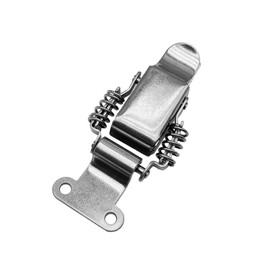 90 Degrees spring hasp Toolbox toggle latches lock，Stainless steel 304 Toolbox Draw Compression Spring Toggle Latch Catch Clamp W/Screws (S, Type:Without keyhole)
