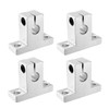 sourcing map 4PCS SK8 Aluminum Linear Motion Rail Clamping Rod