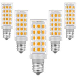 OPXELUYO E12 Led Light Bulbs 4W Equivalent 40W Halogen Candelabra Chandelier Bulb AC 120V Appliance Warm White 3000K Pack of 6