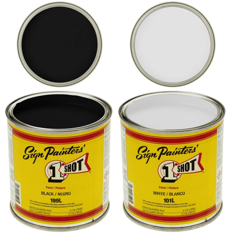 One Shot Color Kit White & Black with Pinstriping Touch-Up