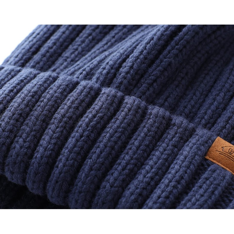 Home Prefer Gorro de invierno para hombre con forro, Azul