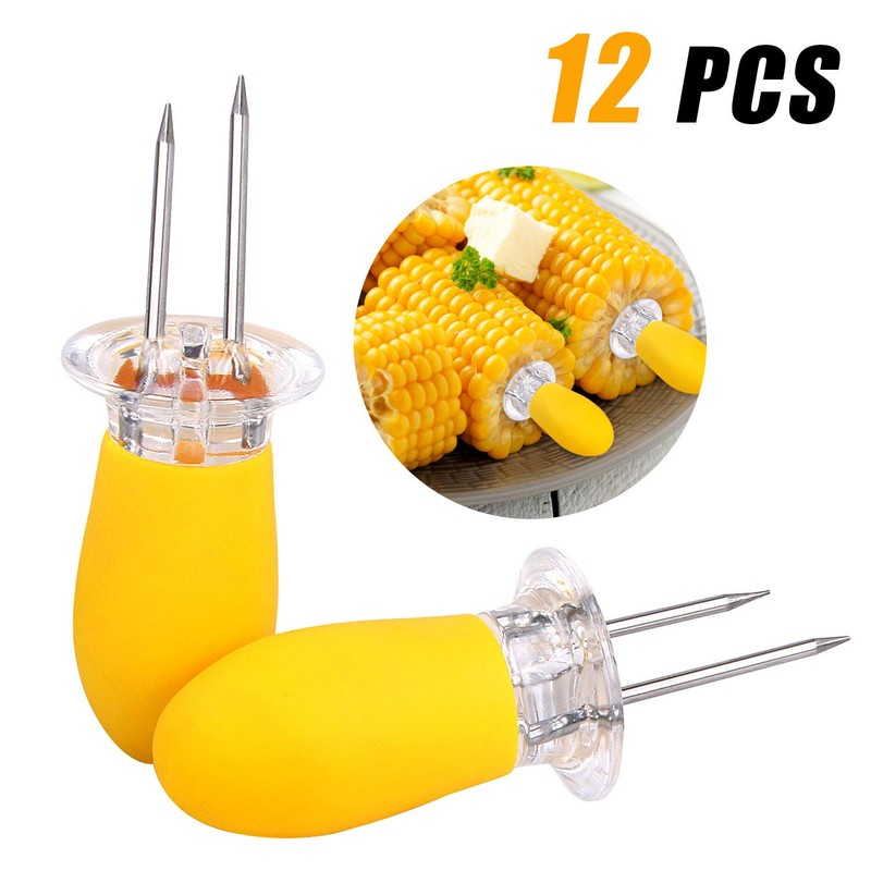 10Pcs/5Paris Corn Holders Corn on The Cob Stainless Steel Corn